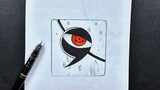 Anime art | how to draw obito’s eye step-by-step