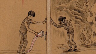 لقد حاولت بكل ما أوتيت من قوة أن أنقذ أمي من الحريق، ولكنها اختفت على الجانب الآخر من الجدار...
