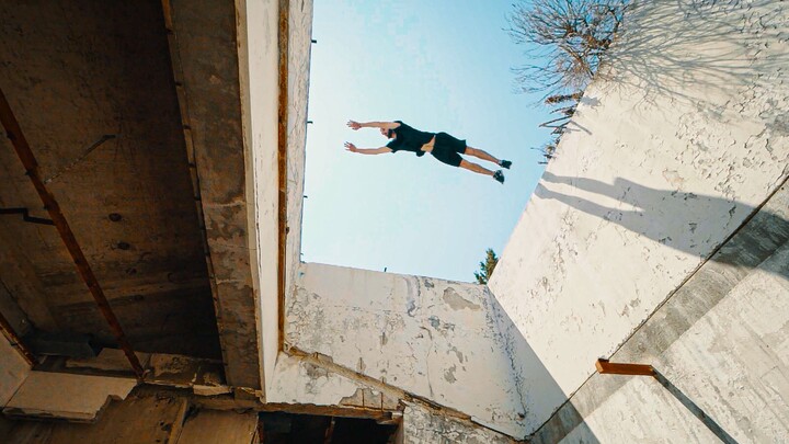 Parkour at an abandoned hotel in Croatia