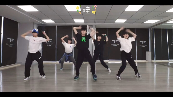 TF家族翻跳run it 练习室版本 看看他们的水平