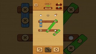 Woodle Wood Screw Puzzle Level 2 #shorts #shortsgaming #shortsgameplay