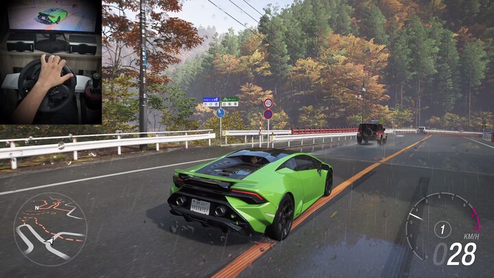 Lamborghini Huracan Tecnina | Forza Horizon 6 | Steering Wheel Gameplay