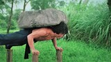 A weak boy does pushups with a 300 kg rock to mold his shoulder & becomes a beast | Jackie Chan film