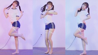 [Vertical screen] So close! The schoolgirl in gymnastics uniform is swinging!