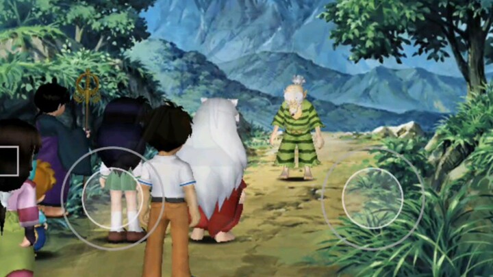 Inuyasha Secret of the Cursed Mask clip - Meeting with Totosai (Boy Kururugi)