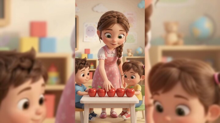 Learn Counting 1 to 5 🍎 | Fun Learning for Kids #Shorts