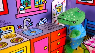 Cerita anak-anak tentang Pak Buaya bersenang-senang di rumah bermain