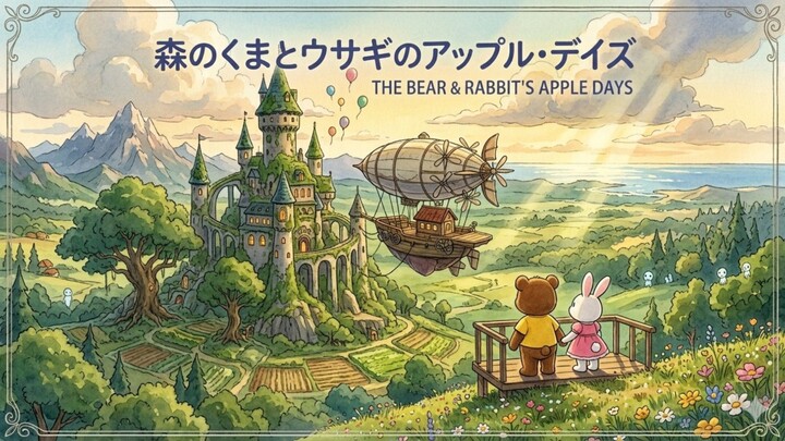The Bear & Rabbit's Apple Days | Cozy Ghibli Style Animation 🐻🍏