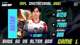 [TAGALOG] EVOS SG VS ALTER EGO GAME 1 | MPL INVITATIONAL | DAY 4 | QUARTERFINALS | MPLI