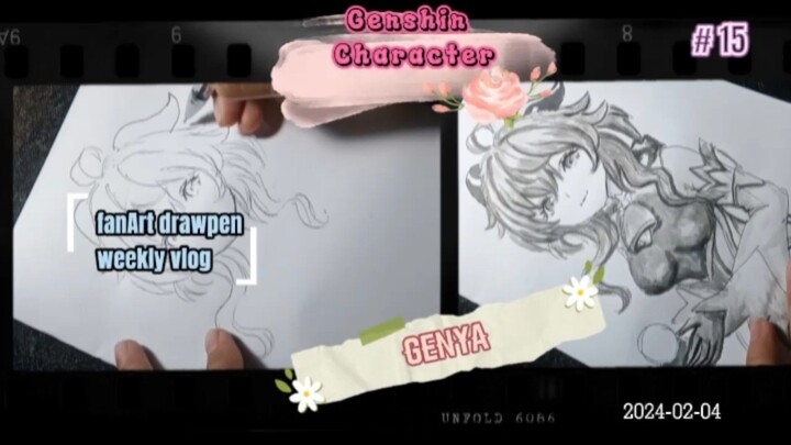 drawing character genshin 😍___🖊🖊🖊