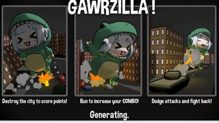 Gawrzilla destroys the city