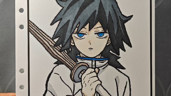 Proses murni seni piksel Tomioka Giyu (tanpa dubbing)