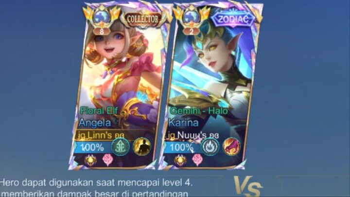 Izin jadi duo bucin terkuat di lend op don ( enjoy our rank gameplay global karina and angela )