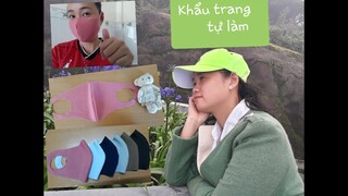 Khẩu trang tự may/ Cách may khẩu trang đơn giản tại nhà không cần máy may/ Cô Trang Vlog