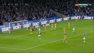 Highlights REAL SOCIEDAD - BARCELONA- Lewandowski lập cú đúp đẳng cấp, Fati đánh