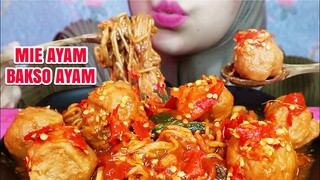 ASMR MIE AYAM BAKSO AYAM PEDAS | ULUL ASMR MUKBANG INDONESIA