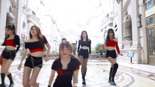 فتاة جميلة مجنونة! ساق طويلة مع جوارب شبكية أسود تثير الحماسة! رقصة "Waiting" من استوديو Alien تثير 