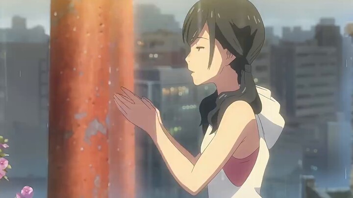 「Shinkai Makoto/𝑻𝒉𝒆 𝑮𝒂𝒓𝒅𝒆𝒏 𝒐𝒇 𝑬𝒔𝒄𝒂𝒑𝒊𝒔𝒎」-“The scenery is beautiful, but it’s not as good as you”