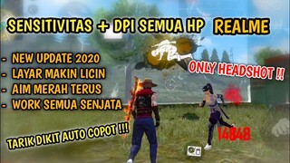 SENSITIVITAS + DPI UNTUK HP REALME❗SENSITIVITAS TOP GLOBAL HEADSHOT | FREE FIRE BATTLEGROUND