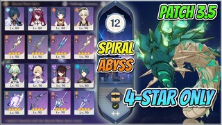 NEW SPIRAL ABYSS 3.5 FULLSTAR WITH 4-STAR CHAR/WEAPON