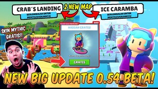 NEW BIG UPDATE 0.54 BETA! 2 MAP RACE BARU & CARA MENDAPATKAN SKIN MYTHIC GAMER GRATIS - Stumble Guys