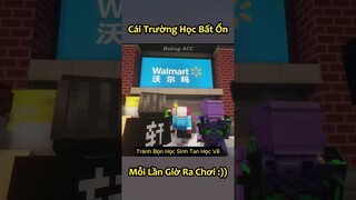 Cái Trường Học Bất Ổn Nhất Minecraft Của Anh Đen Xì Xì 🤣 #shorts