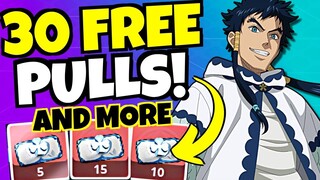 30 FREE SUMMONS, SUBSTAT CHANGE STONES & MORE!!! Black Clover Mobile]