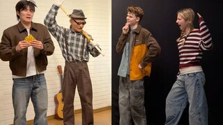 哈哈哈~~之前爆红全网的爷爷打孙子机械舞现在又拓展了美国版！太好玩了！