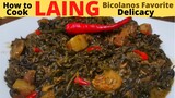 LAING Recipe | How to Cook BEST SPICY LAING Walang KATI | TARO Leaves in COCONUT CREAM | PINANGAT