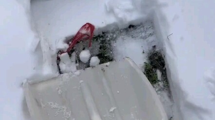 Heavy snow is merciless, but my brother is full of love.