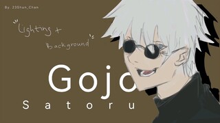 Gojo Satoru Fanart || Anime Jujutsu Kaisen || Lighting + Background Part. 3