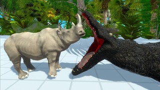 DARK PURUSSAURUS HUNTING ANIMALS IN JUNGLE