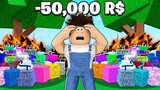 I BOUGHT EVERY FRUIT IN BLOX FRUITS! 🍎 (-50,000 R$)