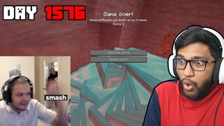 UNLUCKIEST MINECRAFT HARDCORE DEATHS REACTION !