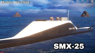 Modern Warships: Submarine SMX-25 in action. online match