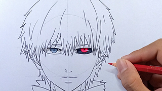 วิธีการวาด KANEKI Ken Tokyo Ghoul - ทีละขั้นตอน