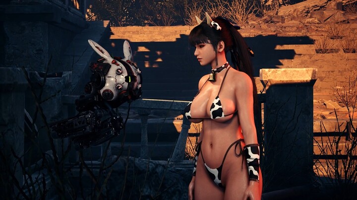 Reposted from YouTube: “Stellar Blade” MOD – Eve’s Cow Costume
