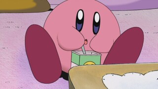 Kirby baby eating with Dedede show