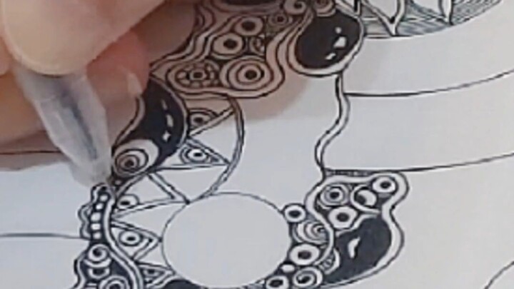Zentangle - Mixed pattern 混合图禅绕画 #zentangle #learntodraw #creativehealing #handcraft #禅绕画 #疗愈绘画 #手绘