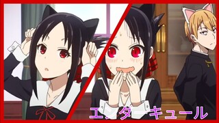 Kaguya es tan linda con orejas de gatito// Tu tablita favorita T.1 E.4 |• Doblaje Español latino