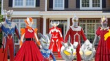 Video giác ngộ trẻ em và đồ chơi giáo dục sớm: Gia đình đồ chơi Ultraman quây quần bên nhau trong bữ