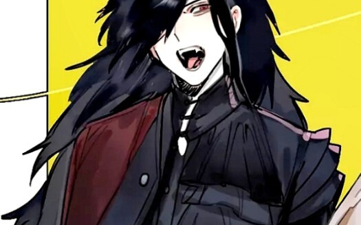 Black really suits Ban, and that corset