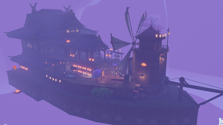 [Dust Chant Vessel] Ship in the Mist | Huiqi Courtyard Zone 4 | Permanent Replica