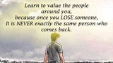 Learn To Value The People Around You.                     Ang Sakit Na. . // still one, joshua mari