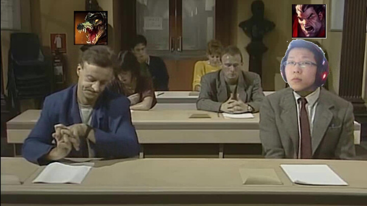 [Mr. Bean's famous scene] Mr. Green Bean: When the top single crocodile meets the king of c Noxus