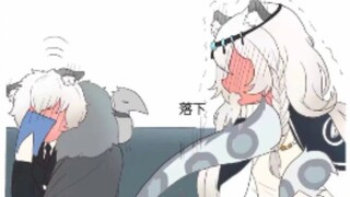 【明日方舟】沙雕趣图#6 初雪:抱..抱歉，叼错尾巴了……