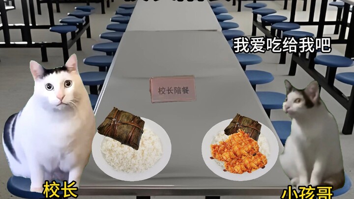 Kepala sekolah menemani makan