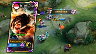 MLBB × Attack on Titan Collab | Eren Yeager as Chou Gameplay | Mobile Legends: Bang Bang