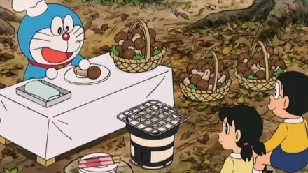 Nobita và Dora đã đến ngọn núi Matsutake huyền thoại