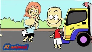 Animasi Lucu Truk Oleng | Kartun Animasi Lucu